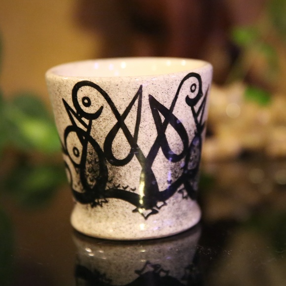 Century House Coffee Cup Mug Dated 1954 Black and White Graphic Bird Design - Picture 9 of 14